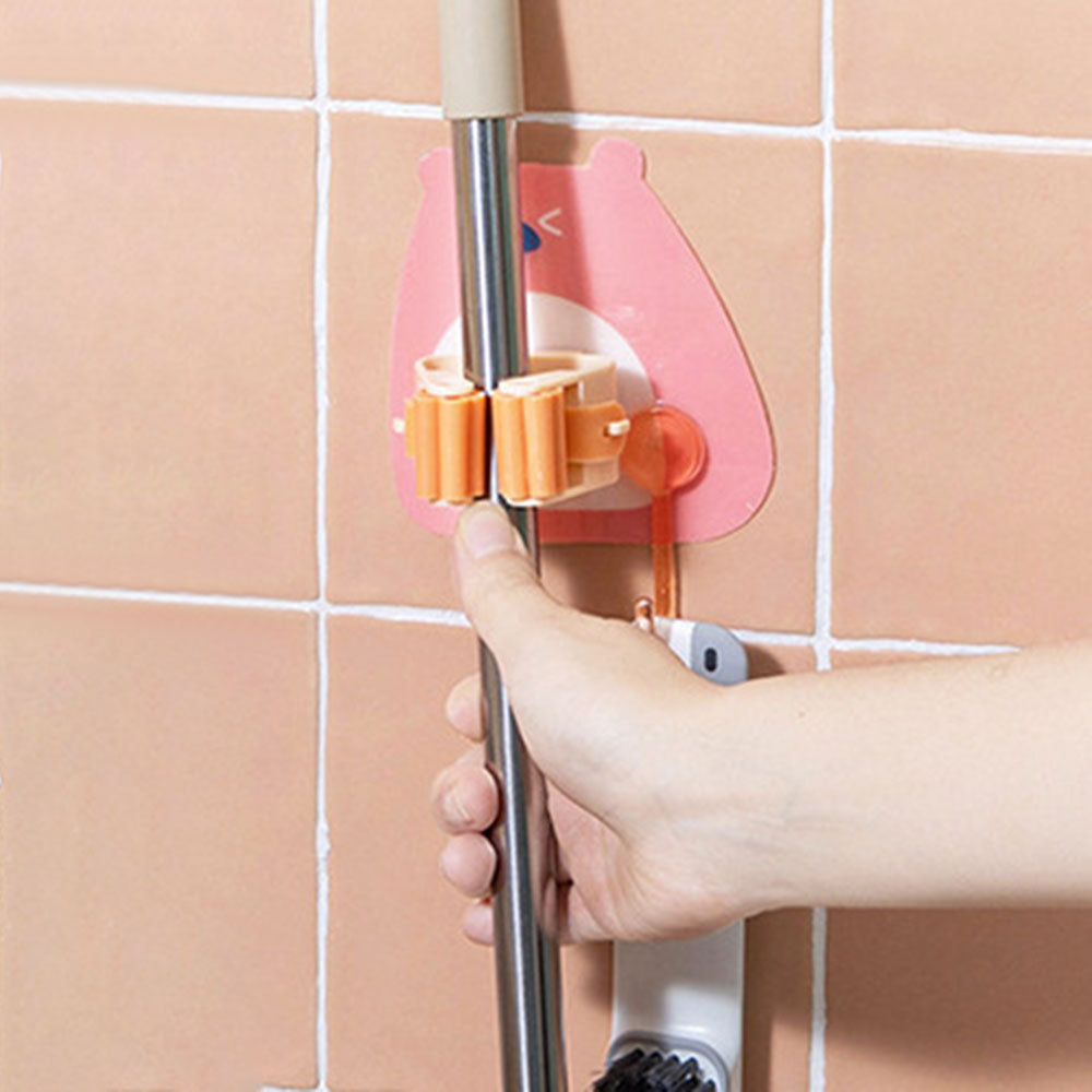 Koupelnový mop Držák na koště Klip bez děrovačky Nástěnný držák štětce na deštníky se závěsným háčkem Koupelnový mop Držák na koště Klip bez děrovačky Nástěnný držák štětce na deštníky se závěsným háčkem